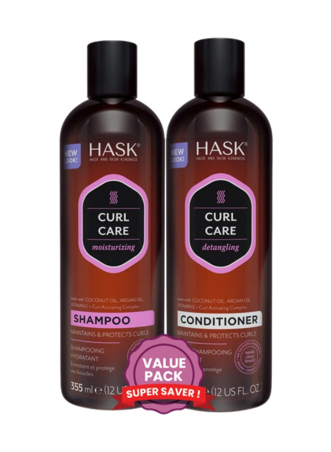 HASK Curly Care Shampoo 355Ml & Conditioner 355Ml X2 Value Pack - Image 1